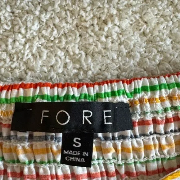 Fore Dress Womens Size Small Tie Front Puff Sleeve Maxi‎ Fore Collection Tiered - Picture 6 of 10